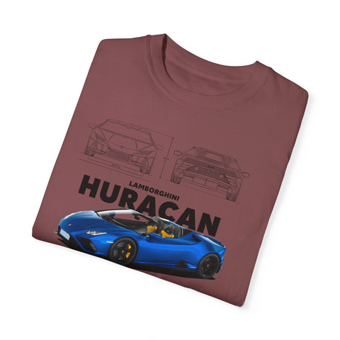 Lamborghini Huracan Unisex Garment-Dyed T-Shirt - Car Enthusiast Tee
