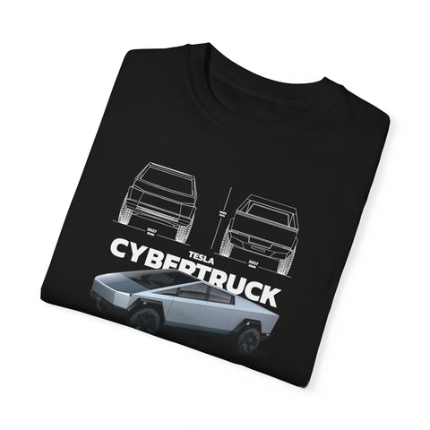 Tesla Cybertruck Unisex Garment-Dyed T-Shirt | Automotive Enthusiast Apparel
