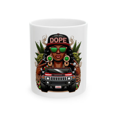 Urban Style Ceramic Mug - DOPE Design (11oz, 15oz) - Perfect for Coffee Lovers and Trendsetters