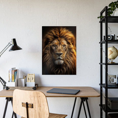 Majestic Lion Gloss Poster - Bold Animal Art for Home Decor