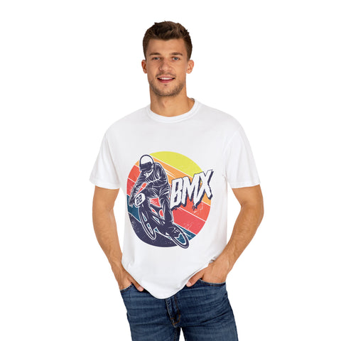 BMX Rider Graphic T-Shirt - Unisex Garment-Dyed Tee for Cycling Enthusiasts