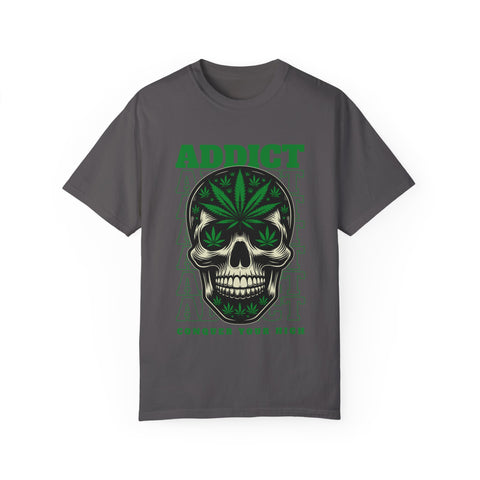 Addict Skull Graphic T-Shirt - Conquer Your High