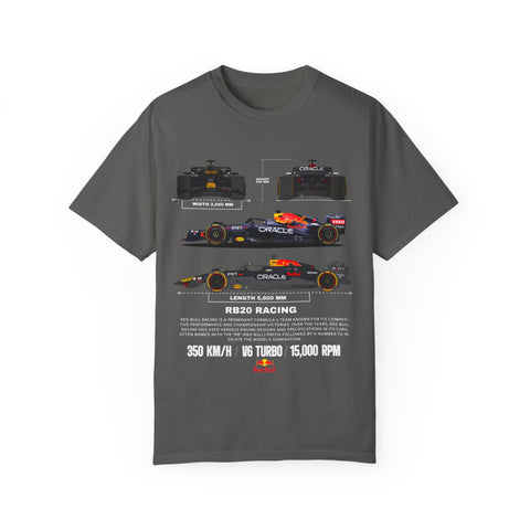 RB20 Racing Unisex Garment-Dyed T-shirt - Perfect for F1 Fans