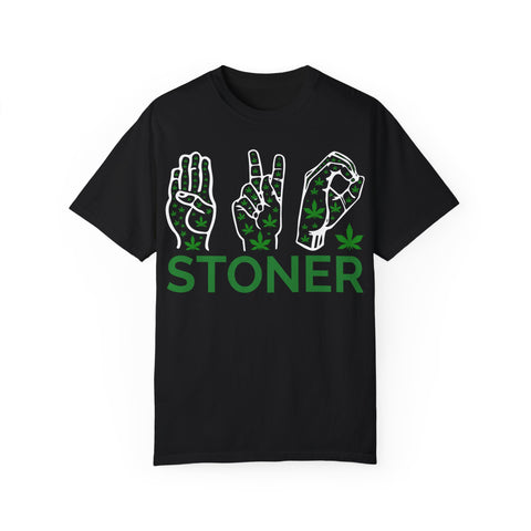 Unisex Stoner T-Shirt - Stylish Garment-Dyed Tee for Chill Vibes