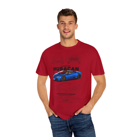 Lamborghini Huracan Unisex Garment-Dyed T-Shirt - Car Enthusiast Tee