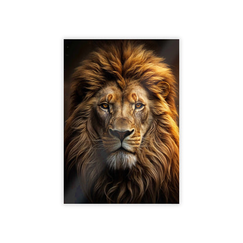 Majestic Lion Gloss Poster - Bold Animal Art for Home Decor