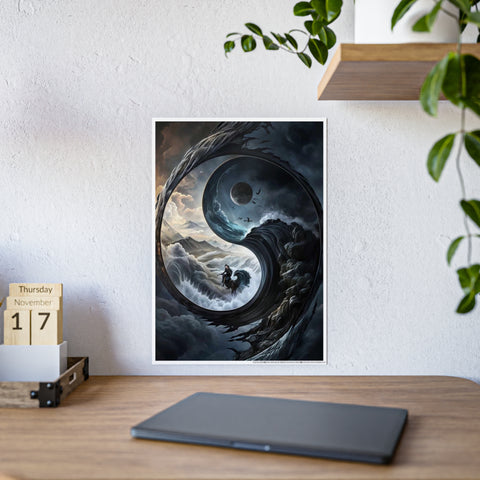 Serene Yin Yang Gloss Poster - Conceptual Art for Home Décor