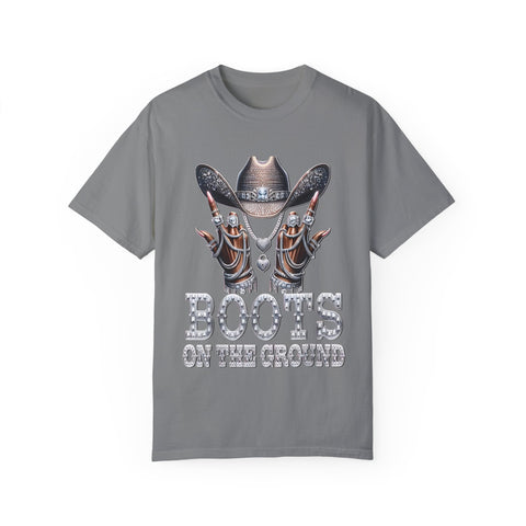 Country-Inspired Unisex T-Shirt - 'Boots on the Ground' Design
