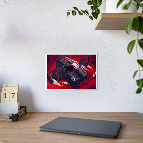 Mini Cooper Gloss Poster - Vibrant Automotive Art for Car Enthusiasts