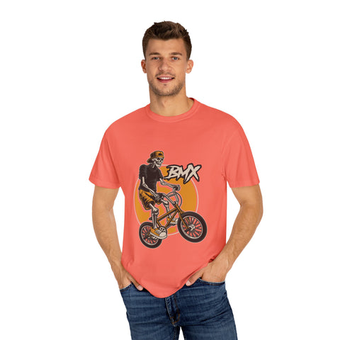 BMX Rider Graphic T-Shirt - Unisex Garment-Dyed Tee for Cycling Enthusiasts