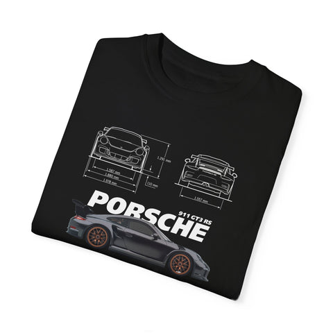 Porsche Blueprint Unisex T-Shirt - Automotive Enthusiast Graphic Tee