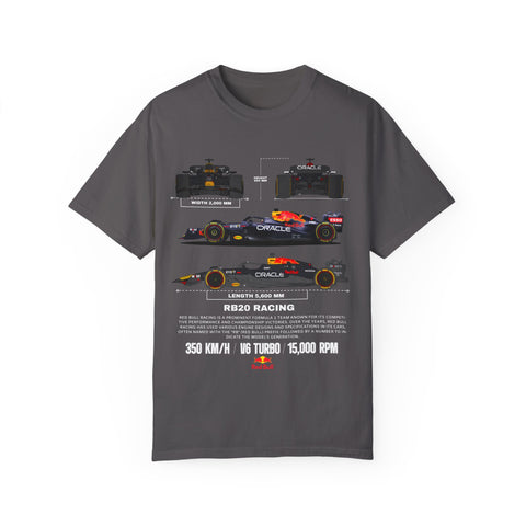 RB20 Racing Unisex Garment-Dyed T-shirt - Perfect for F1 Fans