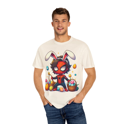 Easter Spider-Man T-Shirt | Unisex Garment-Dyed Tee for Kids & Fans