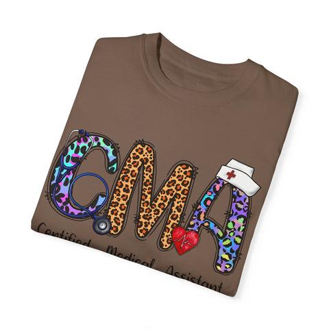 CMA Certified Medical Assistant T-Shirt - Fun Animal Print Unisex Tee