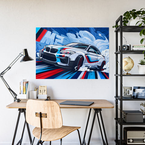 BMW M2 Glossy Poster - Vibrant Car Art for Auto Enthusiasts