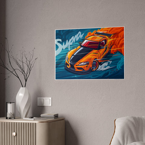 Supra Car Gloss Poster - Vibrant Wall Art for Car Enthusiasts