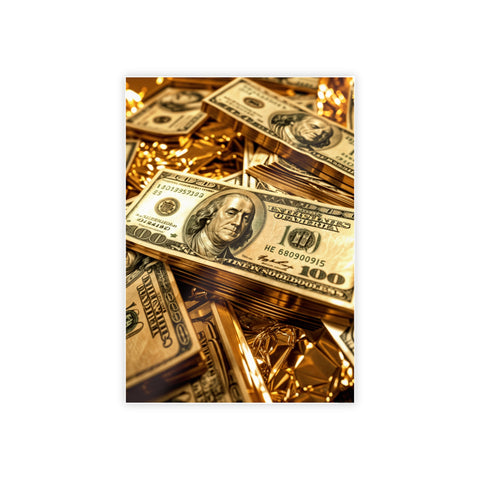 Luxury Money Gloss Poster - Wall Art for Home & Office Decor