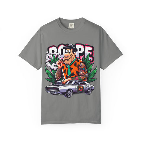 Retro Cool Unisex Garment-Dyed T-Shirt - 'Dope' Graphic with Classic Car