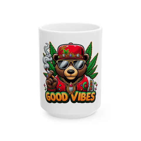 Good Vibes Bear Ceramic Mug - 11oz & 15oz