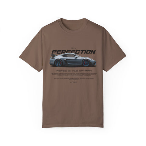Unisex Garment-Dyed T-Shirt - 'This is Perfection' Porsche 718 Cayman Tee