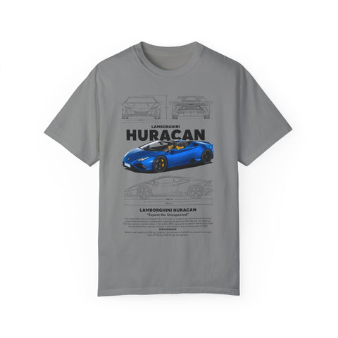 Lamborghini Huracan Unisex Garment-Dyed T-Shirt - Car Enthusiast Tee