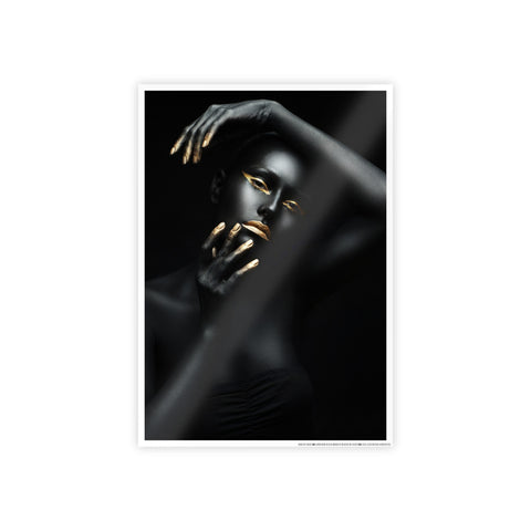 Elegant Gloss Poster | Black and Gold Art Print for Modern Home Decor
