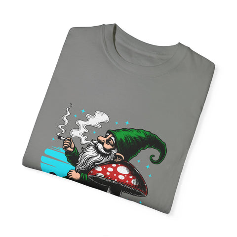 Magic Gnome T-shirt - Where Every Puff Unearths Magic | Unisex Garment-Dyed Tee for Nature Lovers