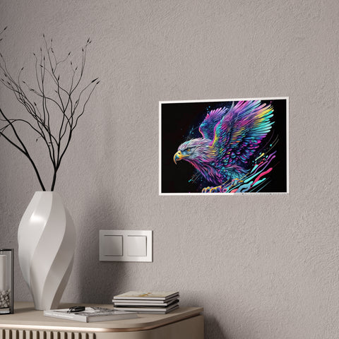 Vibrant Eagle Gloss Poster - Colorful Wall Art for Nature Lovers