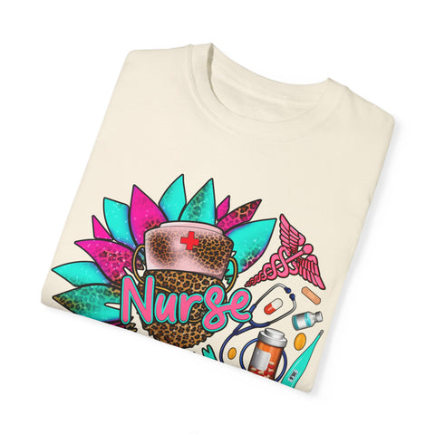 Colorful Nurse Appreciation T-Shirt - Garment-Dyed Unisex Tee