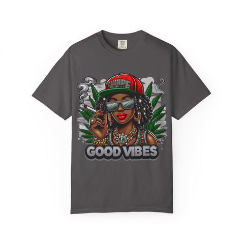 Good Vibes Unisex Garment-Dyed T-Shirt | Trendy Streetwear for Chill Days