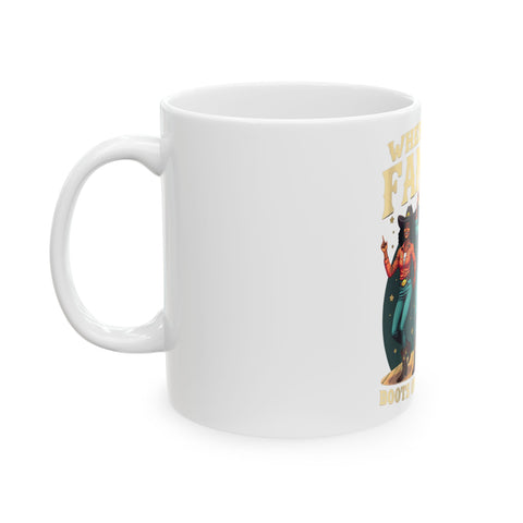 Whimsical Cowboy Ceramic Mug - Perfect for Coffee Lovers & Western Enthusiasts