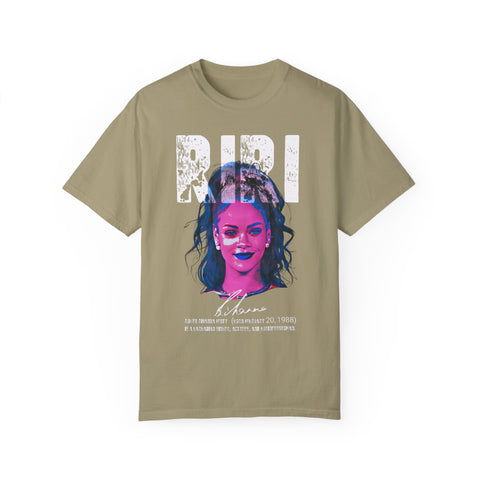 Riri Unisex Garment-Dyed T-Shirt - Trendy Graphic Tee for Music Lovers