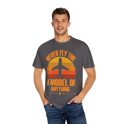 Vintage-Inspired Travel T-Shirt - "Never Fly the A Model of Anything"
