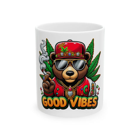 Good Vibes Bear Ceramic Mug - 11oz & 15oz