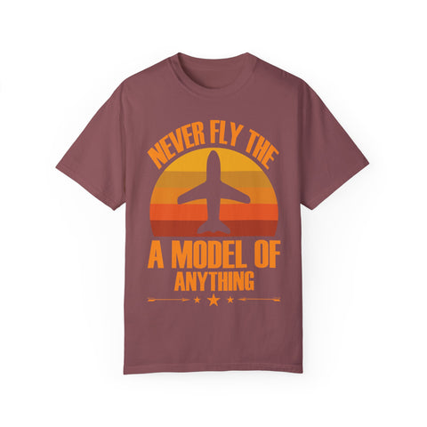 Vintage-Inspired Travel T-Shirt - "Never Fly the A Model of Anything"