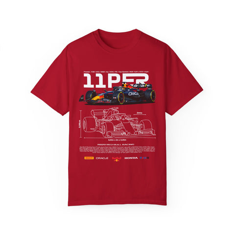 Racing-Inspired Unisex Garment-Dyed T-Shirt - 11P23 Design