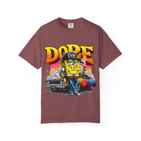 Dope SpongeBob Unisex Garment-Dyed T-Shirt - Fun Streetwear for Casual Vibes