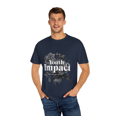 Youth Impact Unisex Garment-Dyed T-Shirt – Vibrant Floral Graphic Tee