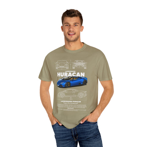 Lamborghini Huracan Unisex Garment-Dyed T-Shirt | Perfect for Car Enthusiasts and Gift Giving