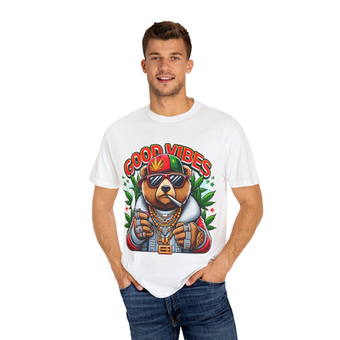 Good Vibes Unisex T-Shirt - Cool Bear Design