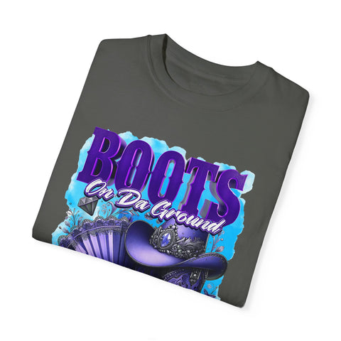 Unisex Garment-Dyed T-Shirt - "Boots On Da Ground" Graphic Tee