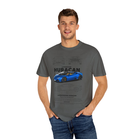 Lamborghini Huracan Unisex Garment-Dyed T-Shirt - Car Enthusiast Tee