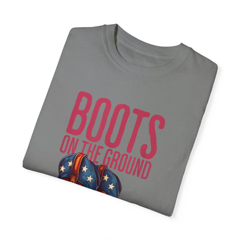 Vintage Western Boots Graphic T-Shirt - "Boots on the Ground"