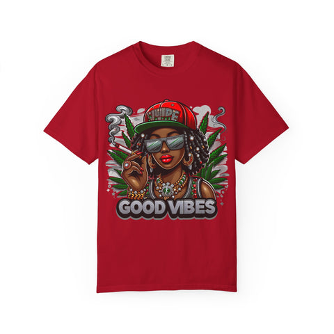Good Vibes Unisex Garment-Dyed T-Shirt | Trendy Streetwear for Chill Days