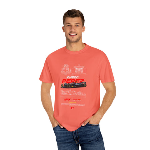 Checo Pérez Unisex Garment-Dyed T-Shirt - Formula 1 Racing Tee