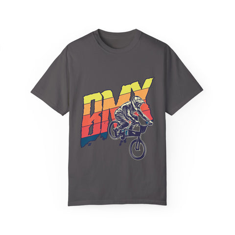 BMX Rider Unisex Garment-Dyed T-Shirt | Retro Cycling Style