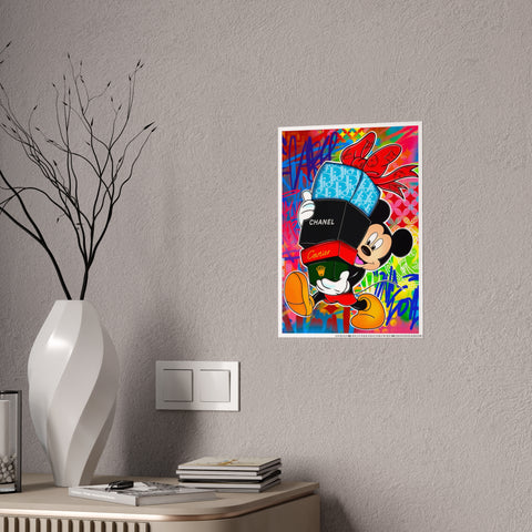 Vibrant Gloss Poster featuring Mickey Mouse with Luxury Brands