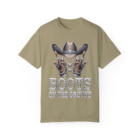 Country-Inspired Unisex T-Shirt - 'Boots on the Ground' Design