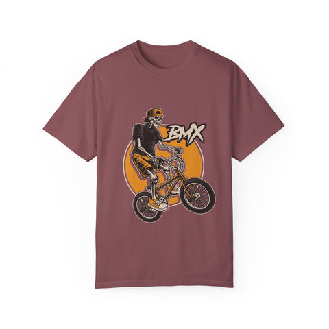 BMX Rider Graphic T-Shirt - Unisex Garment-Dyed Tee for Cycling Enthusiasts