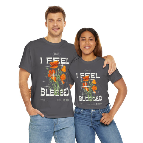 I Feel Blessed Unisex Heavy Cotton Tee - Perfect for Everyday Comfort